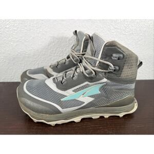 Altra Lone Peak ALL-WTHR Mid Hiking Boots Womens 8 Gray Trail Waterproof Shoes